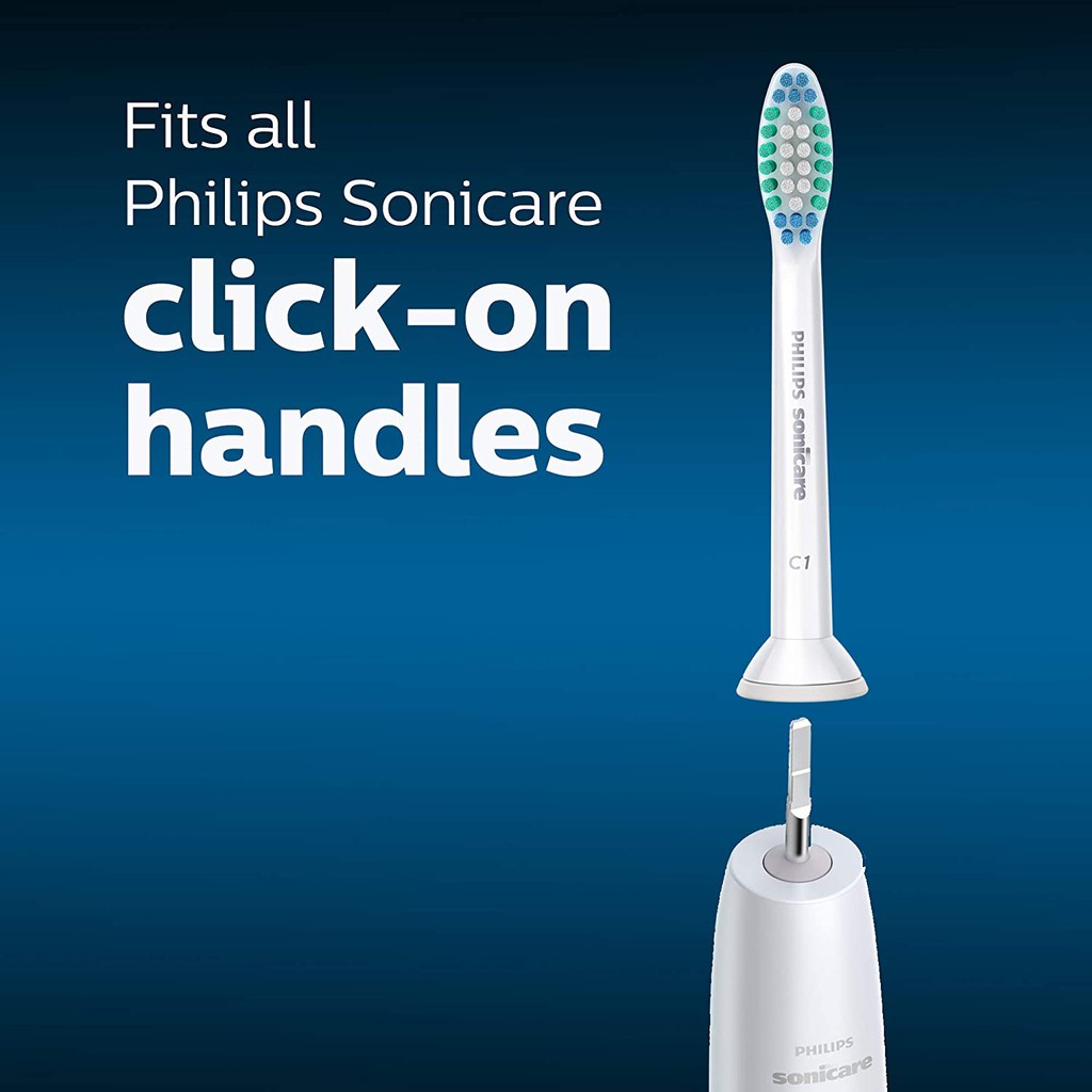 [Hàng Mỹ] Đầu bàn chải điện Philips Sonicare C1 SimplyClean HX6015/03 (5-pack) HX6012/03 (2-pack)