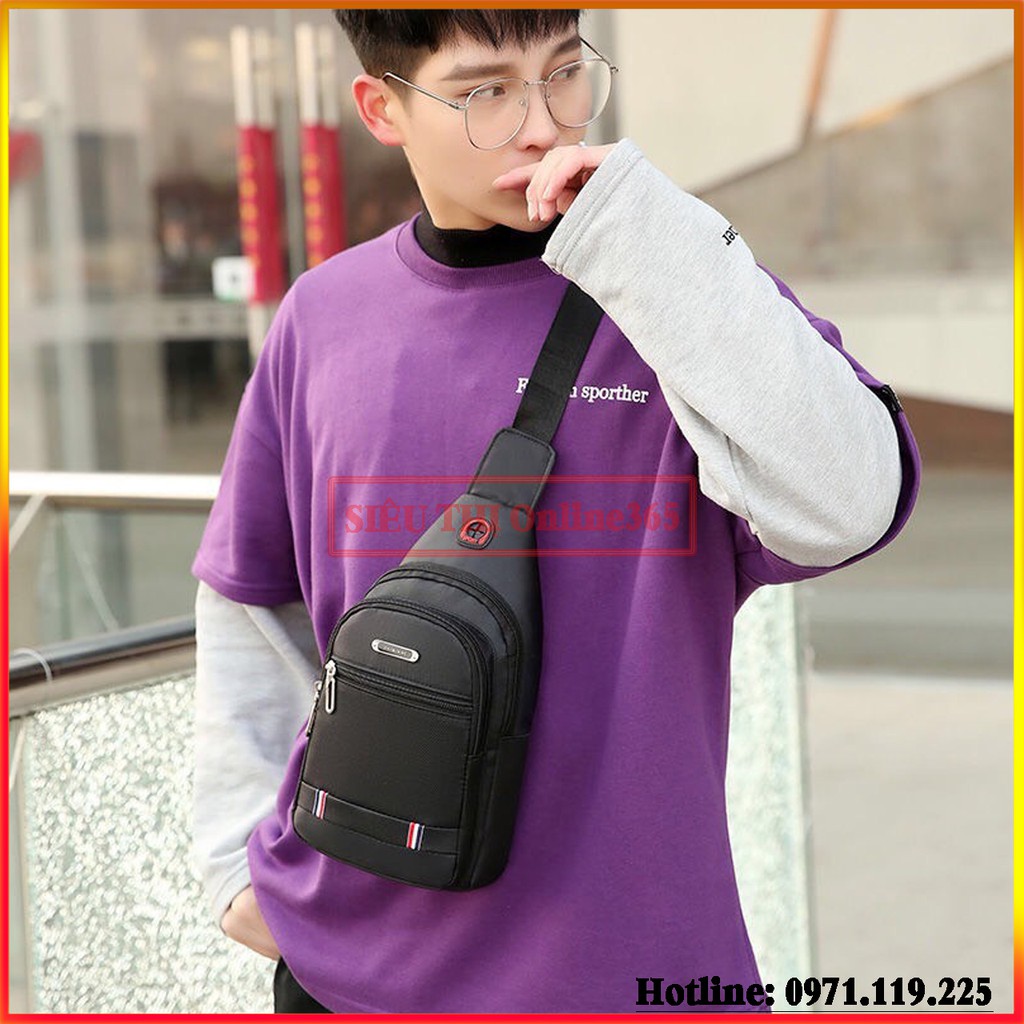 Túi Đeo Chéo Nam Thời Trang Canvas Đi Mưa Cao Cấp CN12 | BigBuy360 - bigbuy360.vn