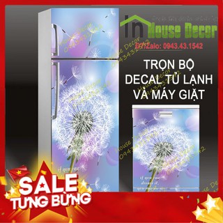 Giấy Dán Trang Trí Tủ Lạnh Chất liệu PVC Chống Thấm Nước - Bồ Công Anh Bay