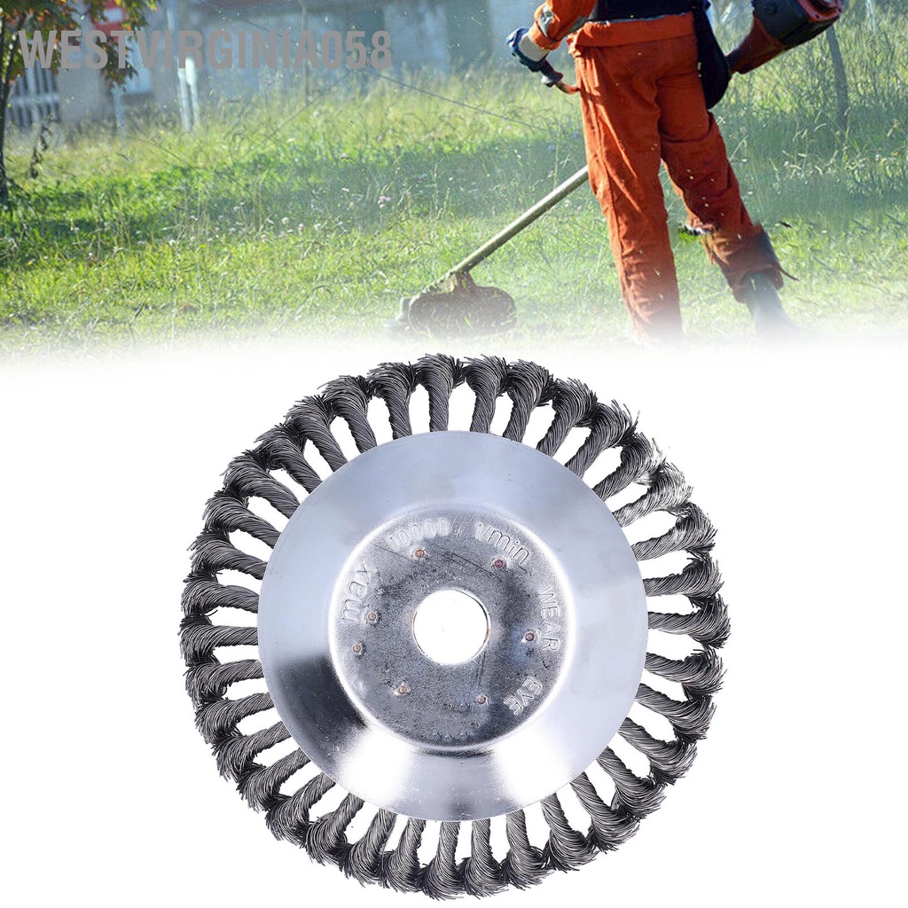 Có thể bán buôn Bánh xe dây xoắn bằng thép Vườn cỏ Bàn chải cắt Đầu đĩa mài mòn cho Máy 8in Westvirginia058 Hàng giao ngay
