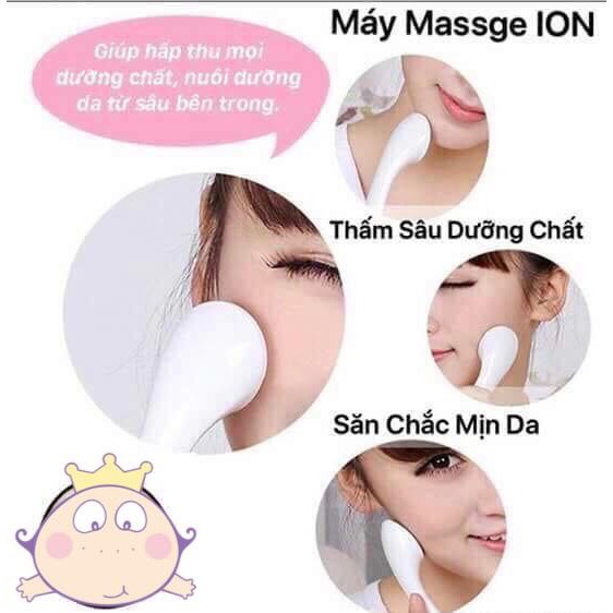 Máy Ion massage mặt (tặng kèm 1v vitamin E NNO + pin)