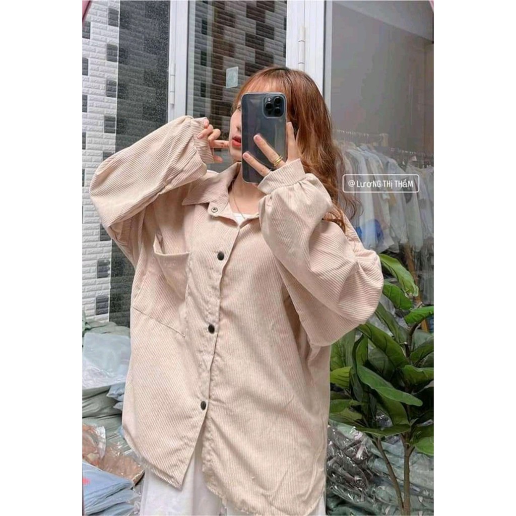 Áo Sơmi Nhung Kupi form rộng/Nam Nữ Unisex CAMA STORE | BigBuy360 - bigbuy360.vn