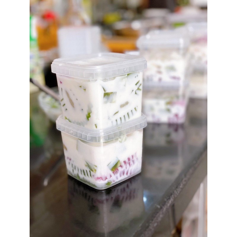 200 hộp nhựa vuông đựng kem 500ml