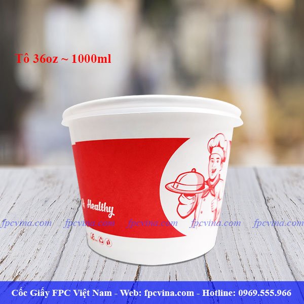 Tô giấy 1000ml in hình