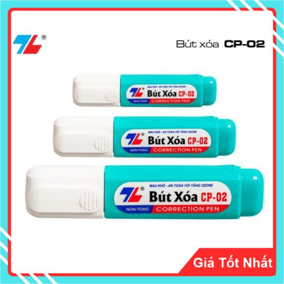 Bút Xoá Nước Thiên Long CP02 Ngòi Kim Loại, Mực Nước Trắng Nhanh Khô.