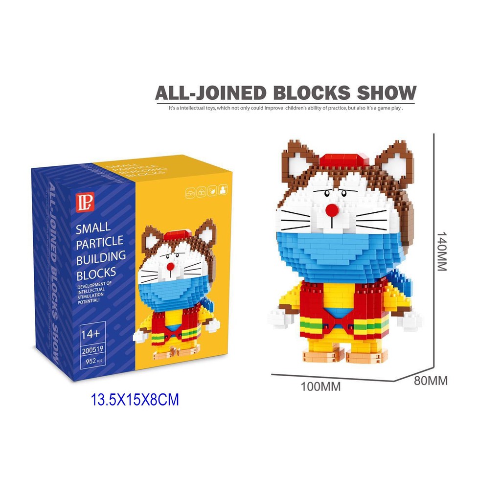 Xếp hình Le go doremon  đồ chơi xếp hình Doremon Nanoblocks Mẫu nano blocks cho bé trai bé gái