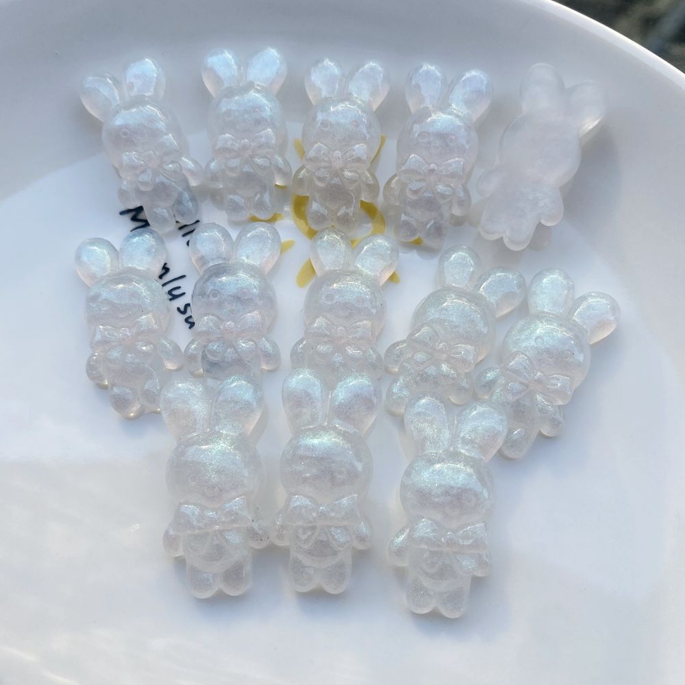 Set 10 Ghim Cài Áo 3D Đính Đá Pha Lê Hình Gấu Thỏ Sang Trọng DIY