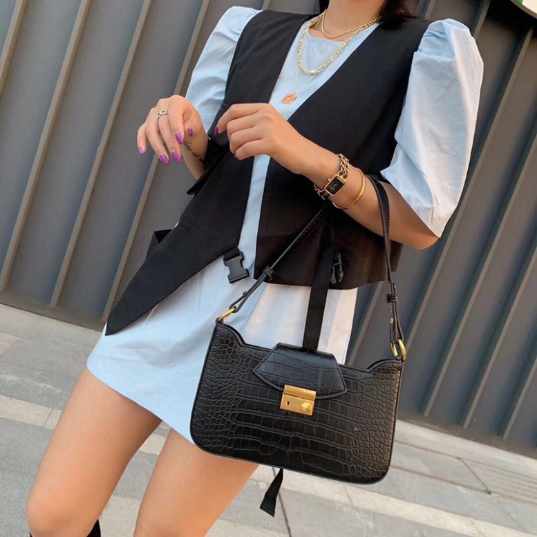 Túi kẹp nách Ngọc Trinh vân da cá sấu cao cấp siêu hot mẫu mới nhất KN01 | BigBuy360 - bigbuy360.vn