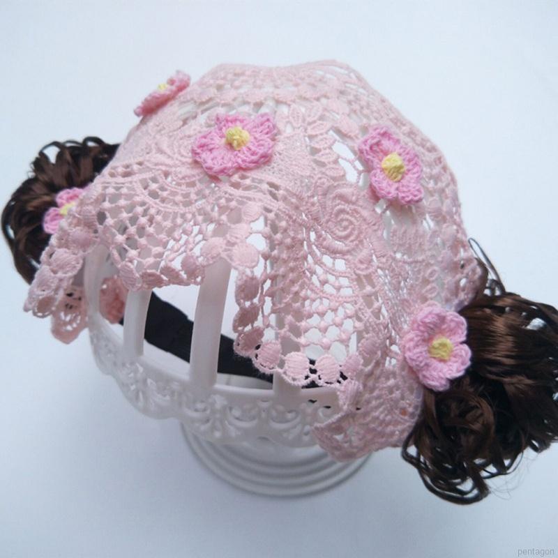 Băng đô phối tóc giả đính hoa/ quả cherry phong cách công chúa xinh xắn cho bé gái