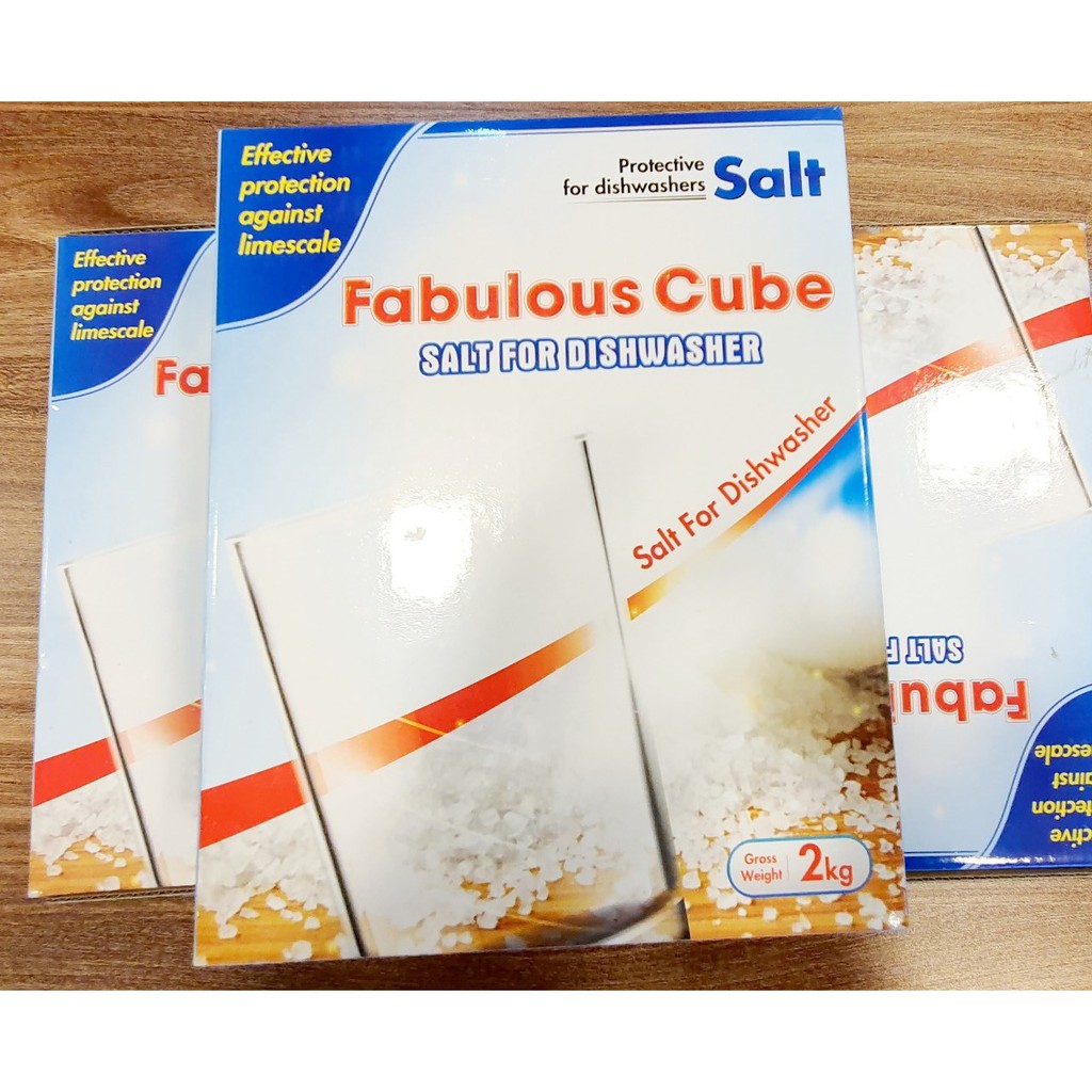 Muối dùng cho máy rửa bát 2kg Fabulous Cube- xuất xứ: Israel - 2kg