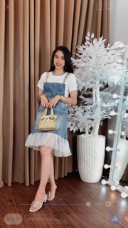 Combo set yếm bò + Váy gucci