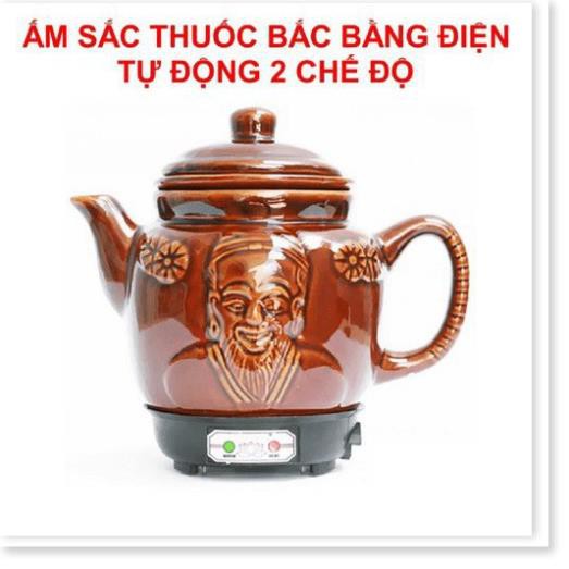 ẤM SẮC THUỐC BẮC BẰNG ĐIỆN 2 CHẾ DỘ NẤU TỰ NGẮT GỐM BÁT TRÀNG FULL COOK