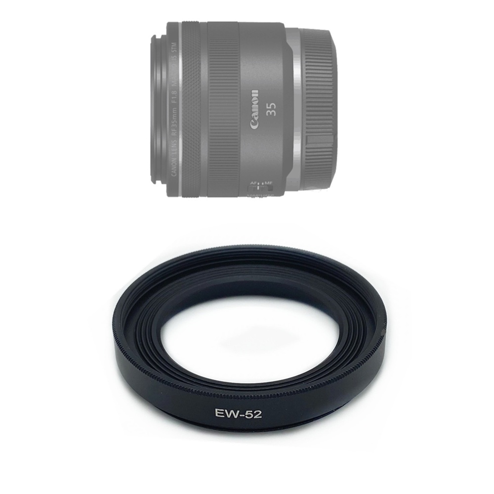 Tấm Che Nắng Lens Hood Thay Thế EW-52 Cho Canon RF 35mm F1.8 MACRO IS STM EW52 52mm
