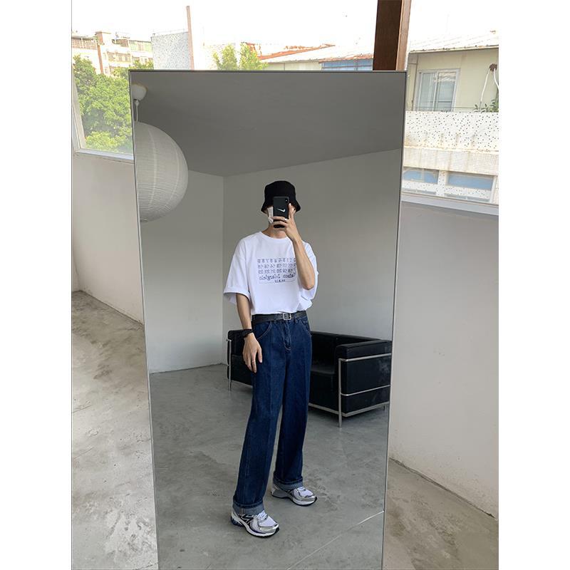 Quần Jeans Dài Ống Rộng Thời Trang Hàn Quốc Cho Nam