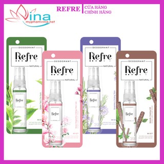 XỊT KHỬ MÙI REFRE NATURAL 30ml ĐỦ MÌU