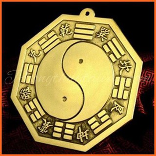 Gương Bát quái Tiên thiên (Đồng) Lồi/Lõm/Âm dương kèm Bột bao sái,văn khấn)
