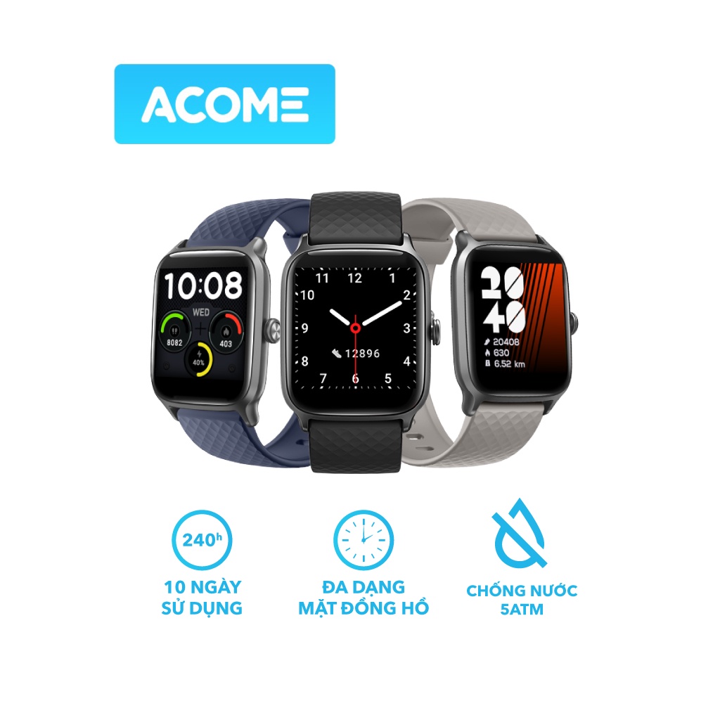 Đồng Hồ Thông Minh ACOME Smart Watch S1 Tiện Ích Chống Nước Nhận ...