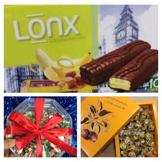 Combo bánh Lonx, kẹo sỏi, bông Huệ vàng