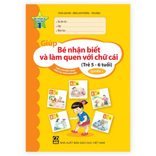 Sách Combo 5 cuốn Giúp bé nhận biết và làm quen với chữ cái