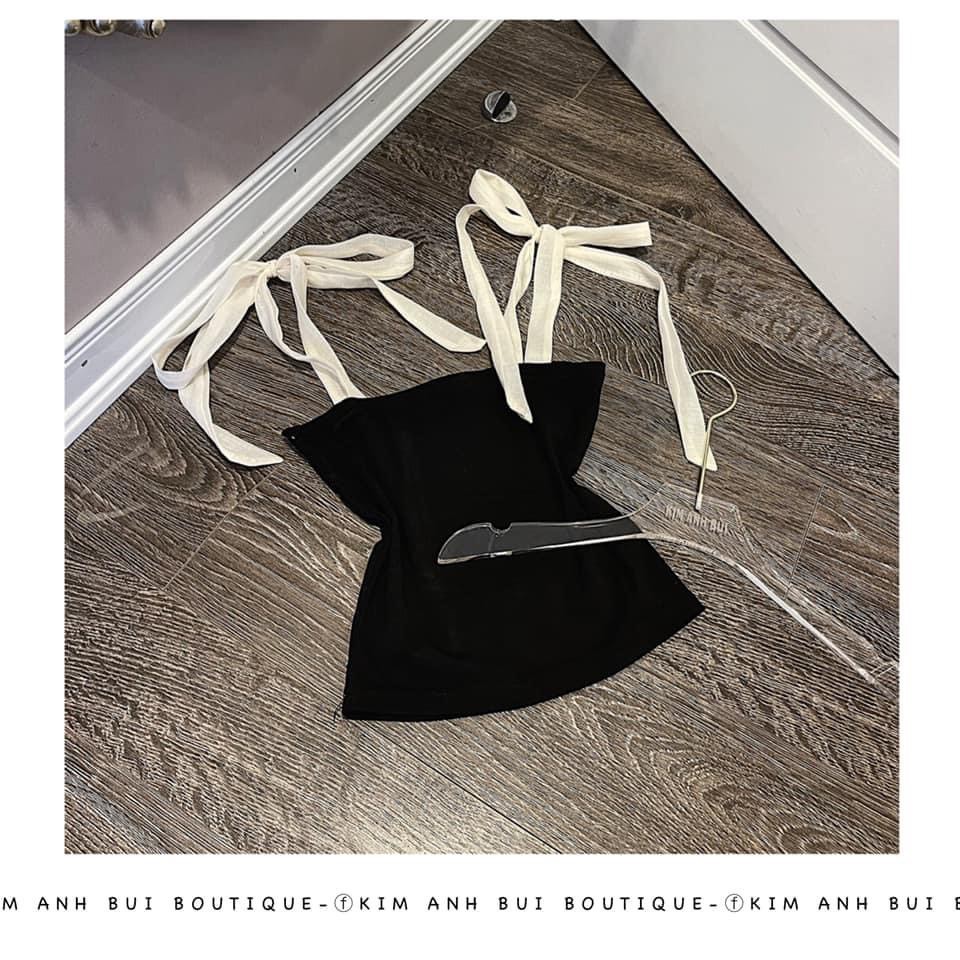 [Mã FAMAYWA giảm 10K đơn 50K] ÁO 2 DÂY THẮT NƠ TRẮNG, ÁO QUÂY NGỰC BUỘC VAI NƠ REN KIỂU. | BigBuy360 - bigbuy360.vn