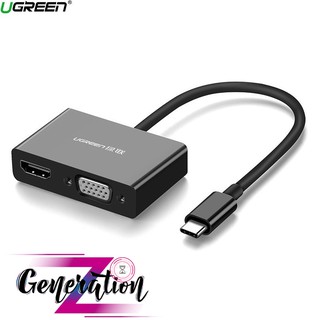 Cáp chuyển usb type c to hdmi và vga ugreen 50509