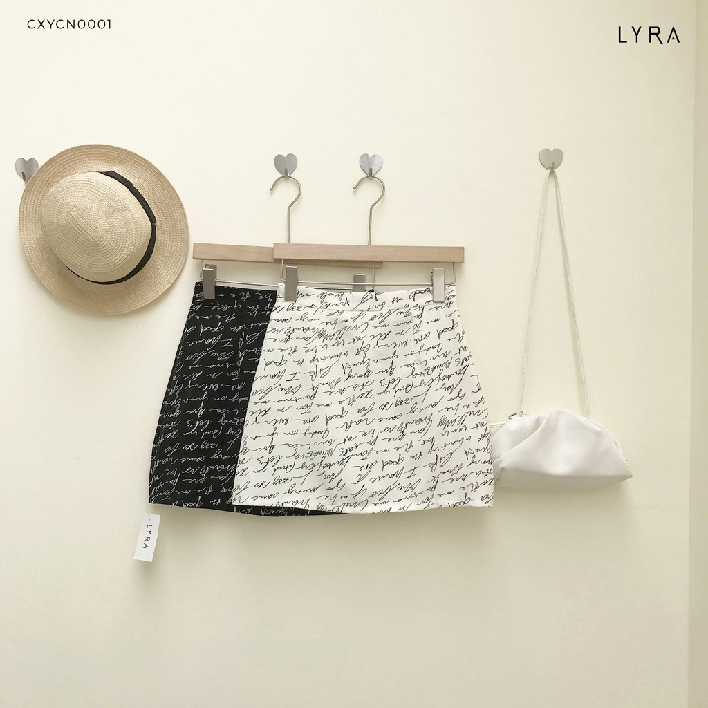 Chân váy chữ A lưng cao in chữ LYRA, họa tiết cá tính thời trang phong cách Hàn Quốc-CXYCN0001 | BigBuy360 - bigbuy360.vn
