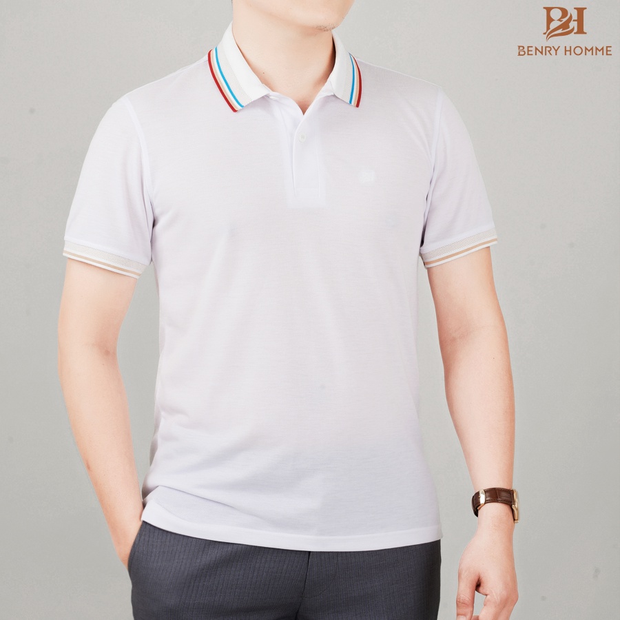 Áo Polo nam cổ bẻ Benry Homme, Dáng áo rất đẹp, Chất liệu chống bai phom dáng, Chống ra màu Chính hãng, Mã áo PL2832