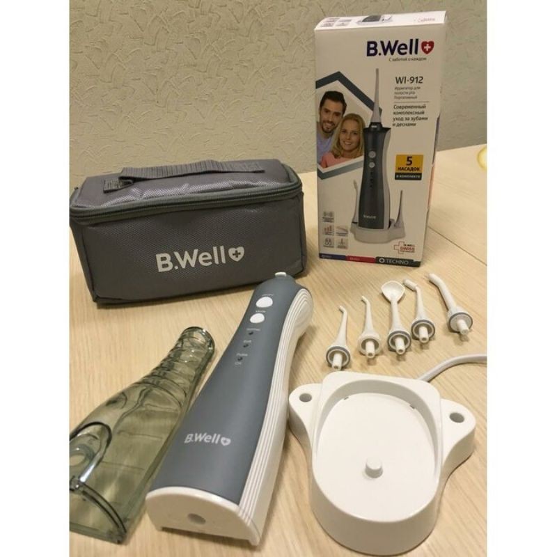 BWELL WI 912 - Tăm nước du lịch Thụy Sỹ- CẢI TIẾN 5 ĐẦU TĂM - BẢO HÀNH 2 NĂM Toàn Quốc