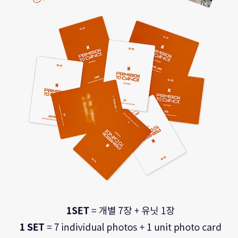 WEVERSE SHOP BTS PERMISSION TO DANCE ON STAGE MINI PHOTO CARD THẺ IN HÌNH BTS PTD 2021-2022