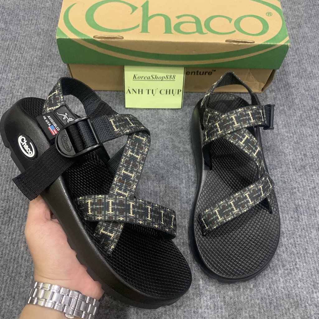 Dép Xăng Đan Nam Chaco Quai Dù Đế Cứng Mã D37