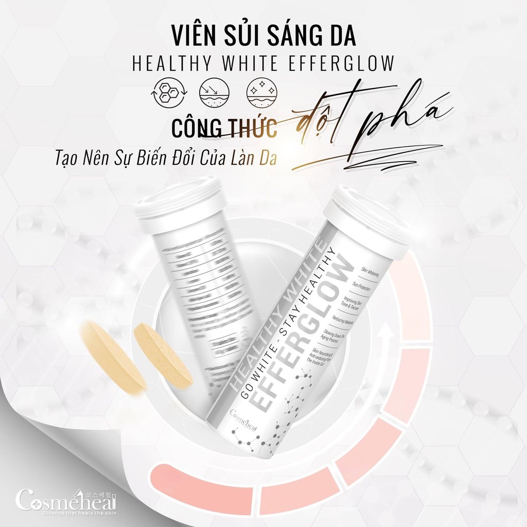 Viên sủi trắng da Cosmeheal Heathy White Efferglow