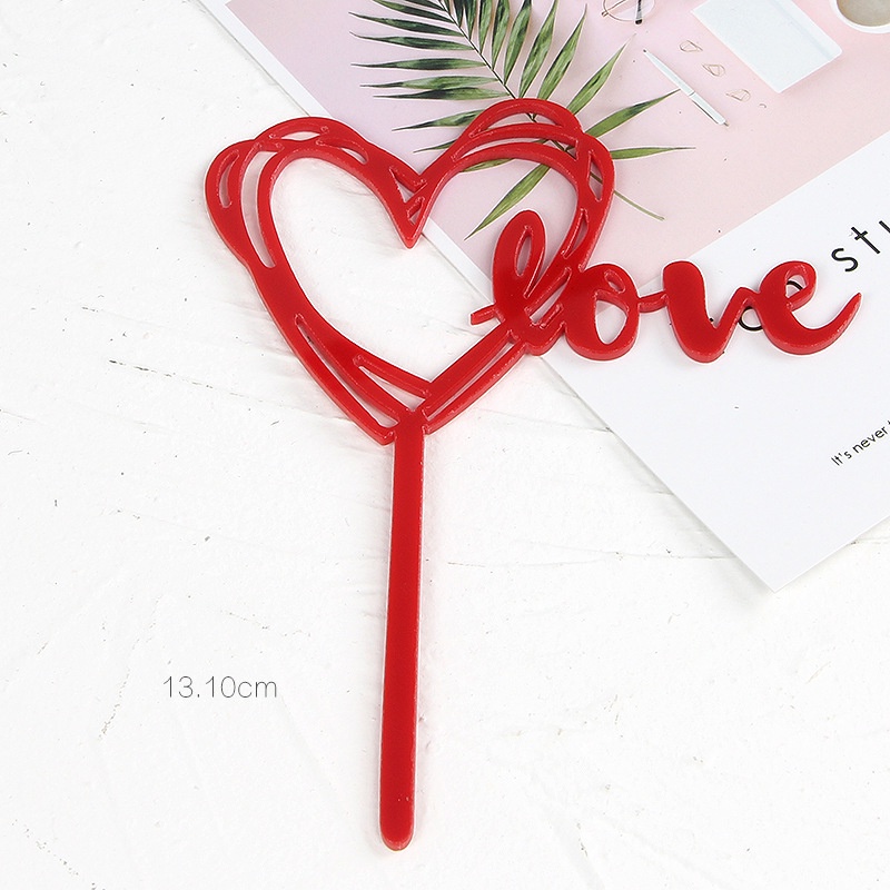 [FREESHIP❤️] - Meka chữ Love đỏ (1 gói 10 chiếc)