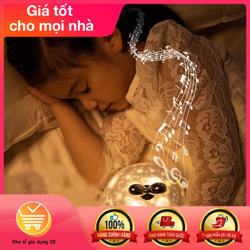 Đèn chiếu ngàn sao thế giới cổ tích 3D, hình sinh nhật xoay tự động đèn LED lãng mạn dễ thương, Có bảo hành 1 đổi 1