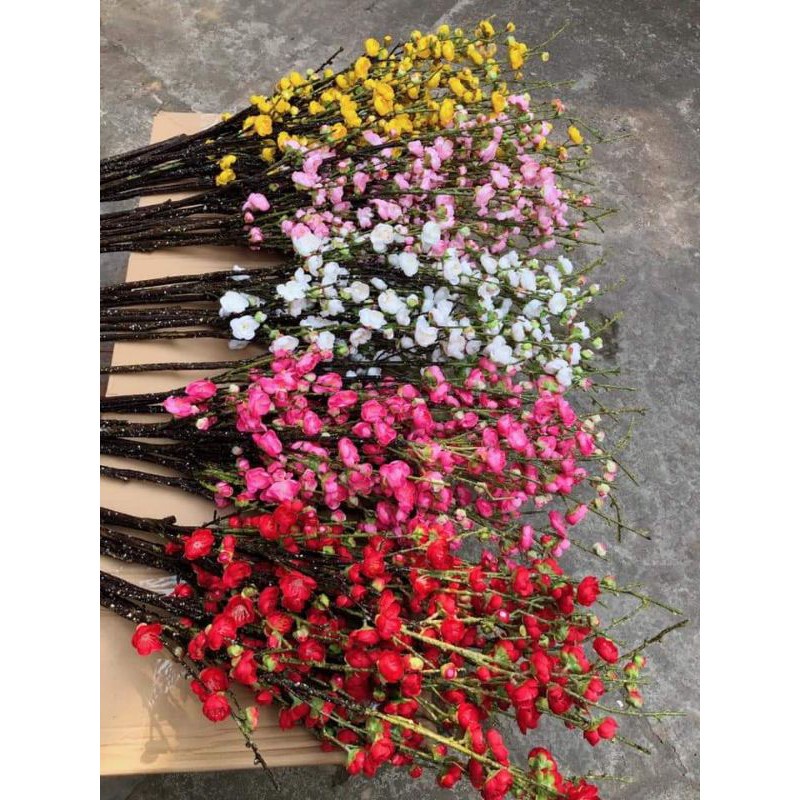 Cành Hoa Đào Giả Đẹp Trang Trí, Decor Phòng Khách, Nhà Hàng, Quán Coffee