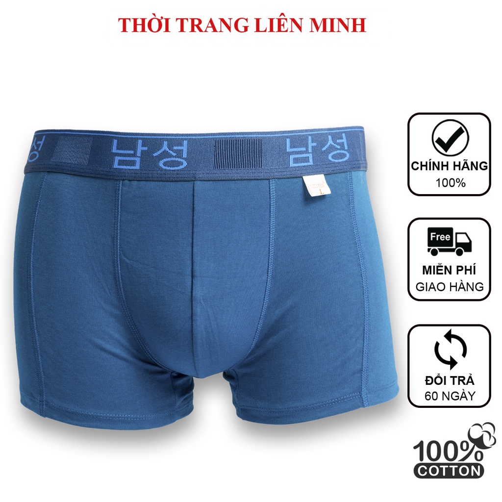 Quần lót nam boxer CITYMEN lưng Hàn Quốc cao cấp vải cotton co dãn 4 chiều quần sịp đùi nam thoáng khí thấm hút tốt
