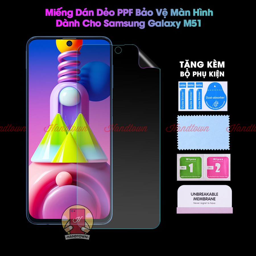 Miếng Dán Màn Hình PPF Samsung Galaxy M51 m51 m 51 Kính Cường Lực Dẻo Trong Suốt Chống Va Đập Chống Trầy Xước