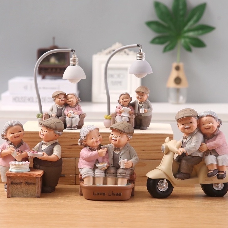 [Kloware] Tượng Cặp Đôi Lãng Mạn Thu Nhỏ Trang Trí Tiểu Cảnh Bonsai Cổ T