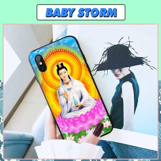 Ốp Lưng Iphone Mặt Sau Kính Cường Lực In Hình Quan Thế Âm Bồ Tát, Ốp In Hình Sắc Nét Chống Trầy Xước Chống Bay Mầu