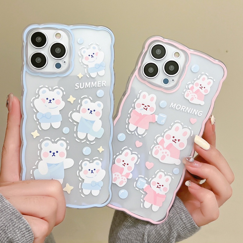 Ốp Điện Thoại Silicon In Hình Thỏ Hoạt Hình Cho Iphone 13Pro 12Promax 11 6 7 8 xs 14