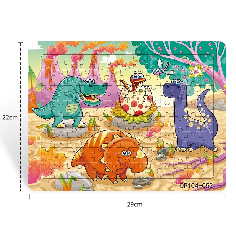 Bộ Đồ Chơi Xếp Hình Gồm 104 Mảnh Ghép Đáy Hình Động Vật 3 + Giáo Dục Sớm Cho Bé