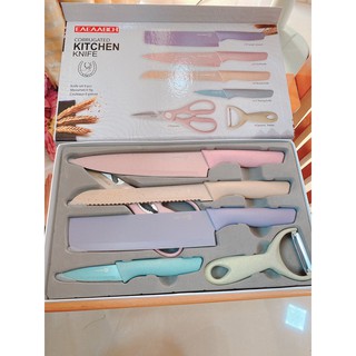 Bộ dao kháng khuẩn lúa mạch 6 món kitchen knife