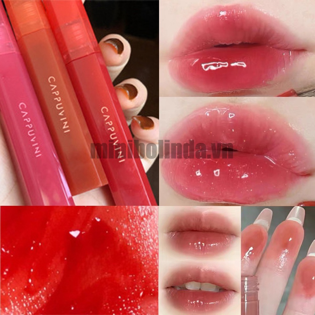 [Hàng mới về] Son bóng dưỡng môi CAPPUVINI mềm mịn 3D thời trang | BigBuy360 - bigbuy360.vn