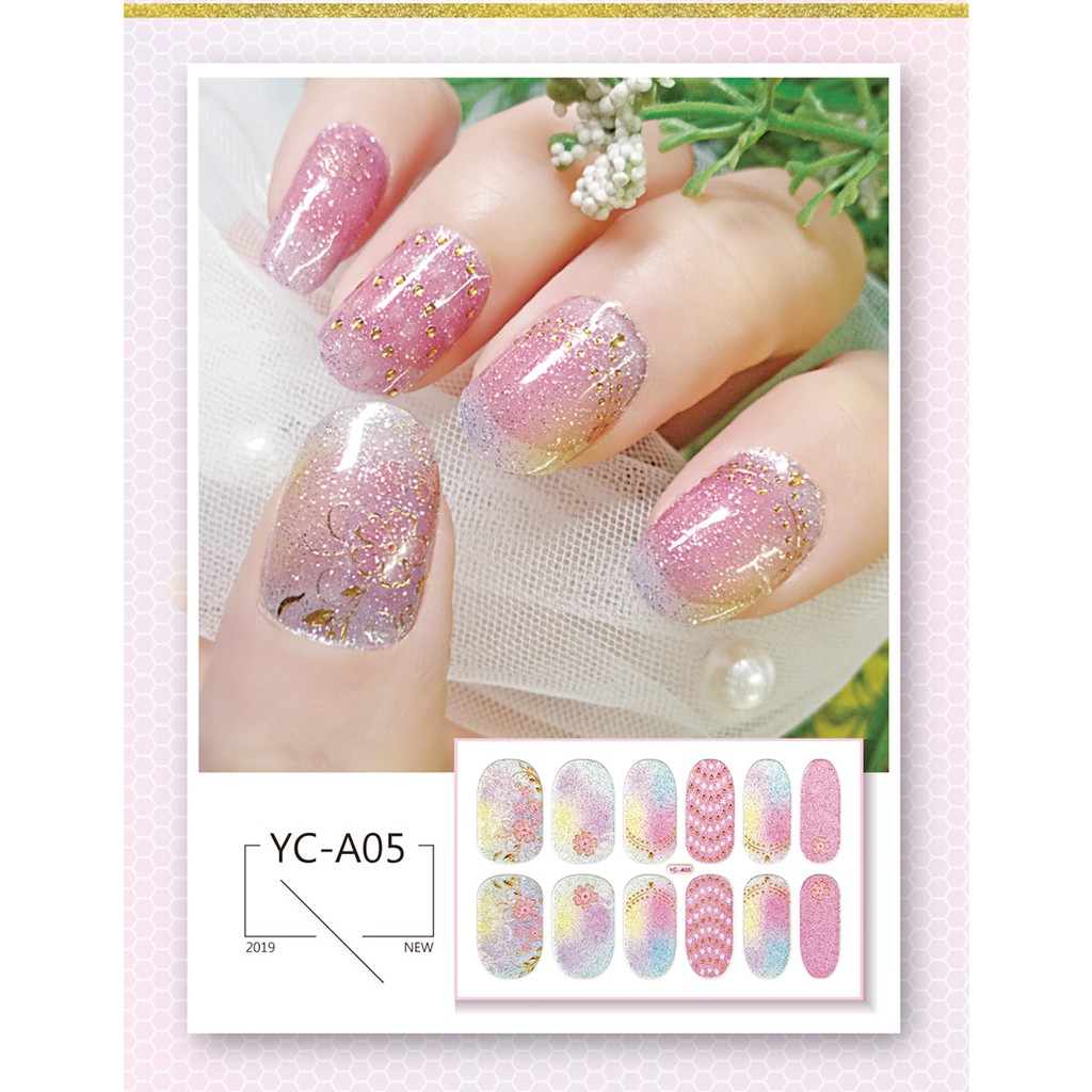 20 mẫu Miếng dán móng tay nail nhiều hình dễ thương N04 mix mẫu