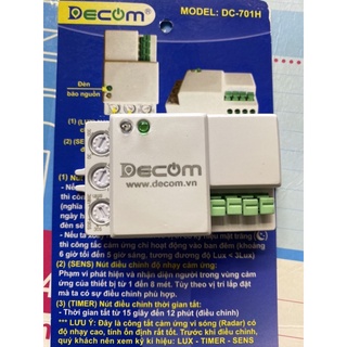 Công tắng cảm ứng vi sóng Decom | Cảm ứng âm trần tự sáng khi có người đến gần