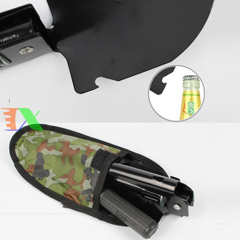 Bộ Cuốc Xẻng Quân Dụng Mini 5 In 1 Đa Năng Đi Phượt Làm Vườn Gấp Gọn Kèm Túi Đựng (PD3243)
