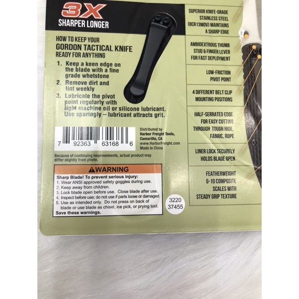 👉Dao bỏ túi Gordon Challenger - Drop Point EDC Pocket -Mỹ