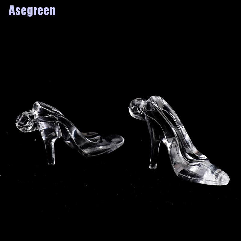 Set 24 Giày Cao Gót Trong Suốt Cho Nhà Búp Bê