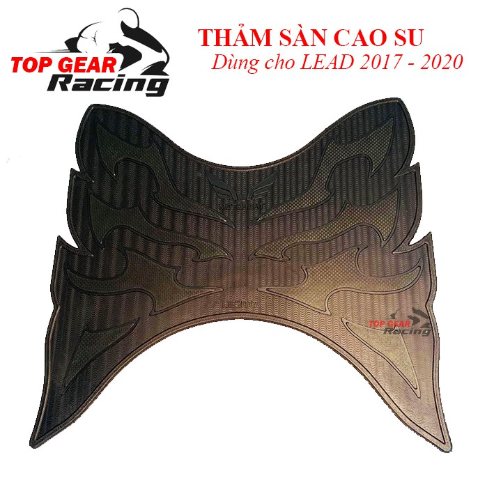 Thảm Để Chân Xe Máy MotoArt - Chất Liệu Cao Su Full Màu Đen &lt;TOPGEAR&gt;