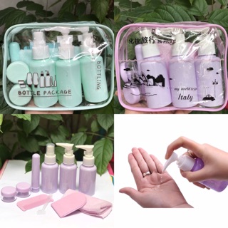 💝Bộ chiết đựng mỹ phẩm du lịch / đồ vệ sinh cá nhân du lịch 10 món 🧚‍♀️