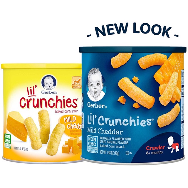 Bánh ăn dặm Gerber lùn lil crunchies hình que 42g (cho bé 8m+)